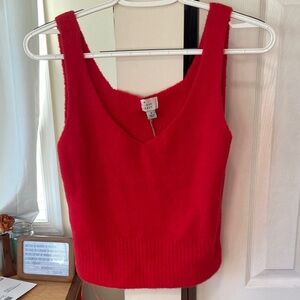 a new day Bright Red V-Neck Tank Top